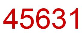 Number 45631 red image