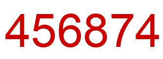 Number 456874 red image