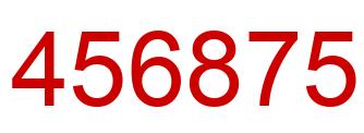 Number 456875 red image