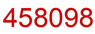 Number 458098 red image