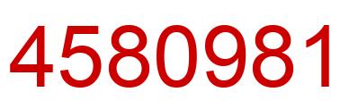 Number 4580981 red image