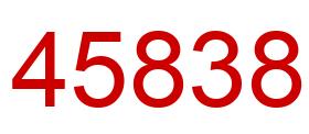 Number 45838 red image