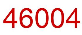 Number 46004 red image