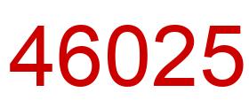 Number 46025 red image