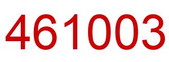 Número 461003 imagen rojo