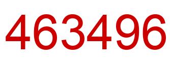 Number 463496 red image