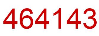 Number 464143 red image
