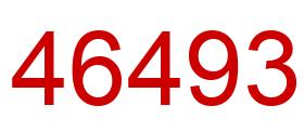 Number 46493 red image
