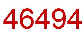 Number 46494 red image