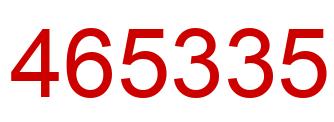 Número 465335 imagen rojo