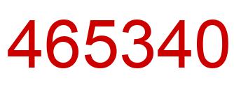 Number 465340 red image