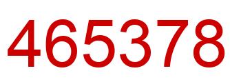 Number 465378 red image