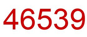 Number 46539 red image