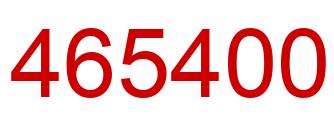 Number 465400 red image