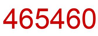 Number 465460 red image