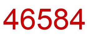Number 46584 red image