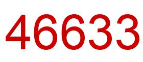 Number 46633 red image