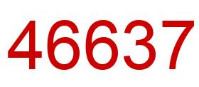 Number 46637 red image