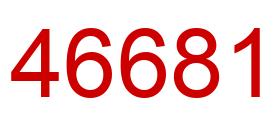 Number 46681 red image