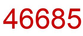 Number 46685 red image