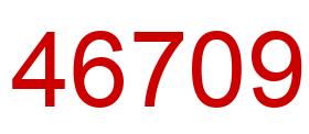 Number 46709 red image