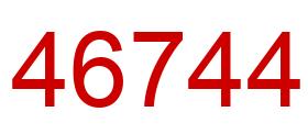 Number 46744 red image