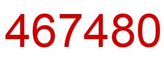 Number 467480 red image
