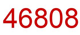 Número 46808 imagen rojo