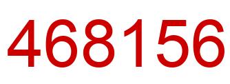 Number 468156 red image