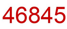 Number 46845 red image