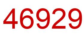 Number 46929 red image