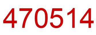 Número 470514 imagen rojo