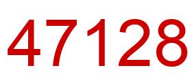 Number 47128 red image