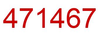 Number 471467 red image