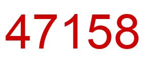 Number 47158 red image