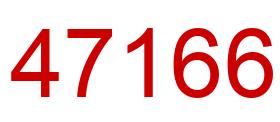 Number 47166 red image