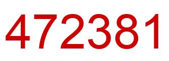 Number 472381 red image