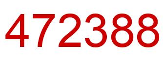 Number 472388 red image
