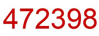 Number 472398 red image