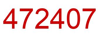 Number 472407 red image