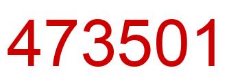 Number 473501 red image