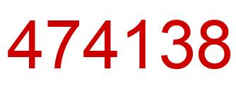 Número 474138 imagen rojo