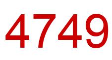 Number 4749 red image