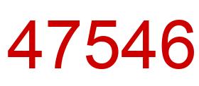 Number 47546 red image