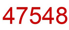 Number 47548 red image