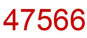 Number 47566 red image