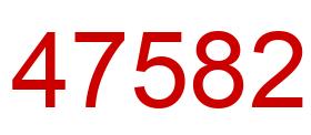 Number 47582 red image