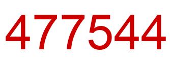 Number 477544 red image