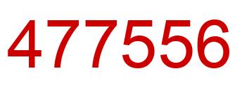 Number 477556 red image
