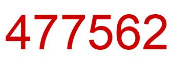 Number 477562 red image